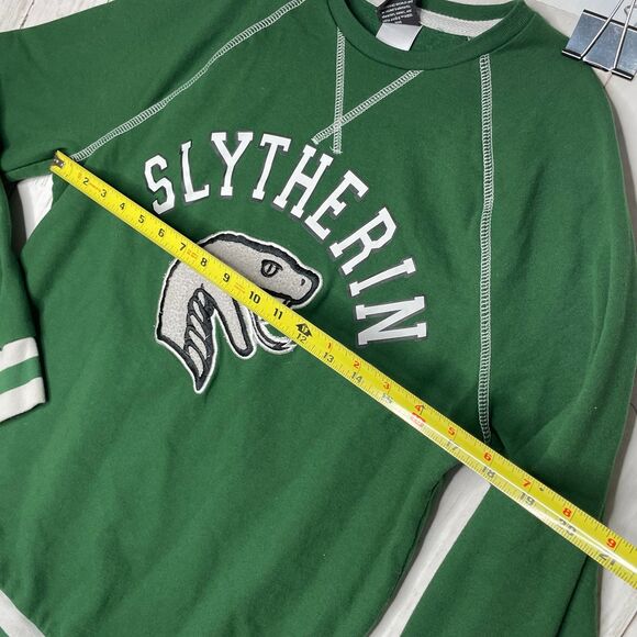Harry Potter Wizarding World Green Slytherin Snake Sweatshirt S - Picture 3 of 10